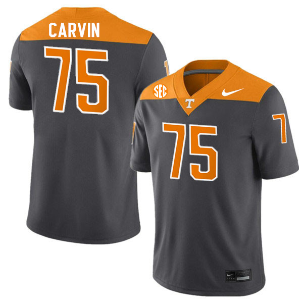 Tennessee Volunteers #75 Jerome Carvin College Football Jerseys Stitched Sale-Anthracite